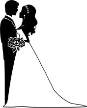 A Silhouette of Love: A Couple's Embrace in Black and White