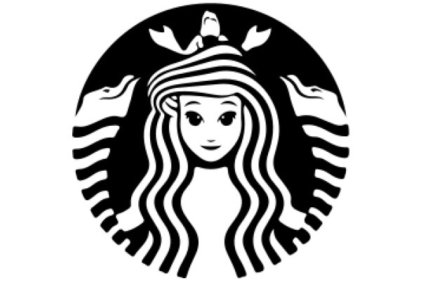 Stylized Starbucks Logo with a Female Character