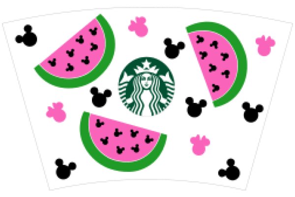 A Starbucks-themed Disney-inspired pattern with a playful twist.