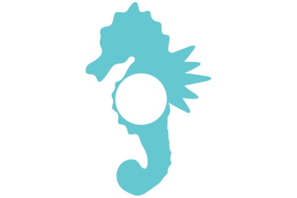 A Whimsical Blue Seahorse Logo