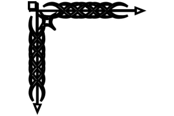 Stylized Illustration of a Pen with a Cross-like Top