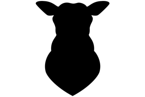 Silhouette of a Sheep's Head