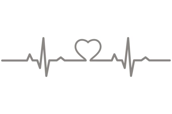 Electronic Heartbeat Symbol with a Heart Inside