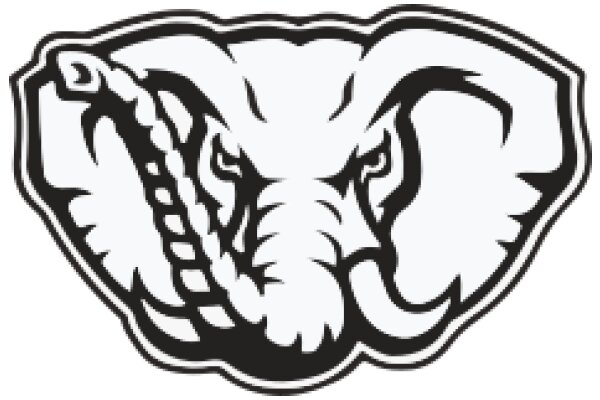 Stylized Elephant Logo with a Serpentine Tail