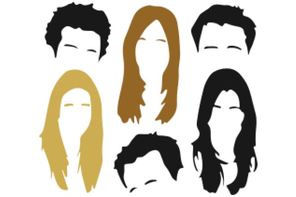 A Collection of Silhouettes: A Portrait of Six Different Individuals