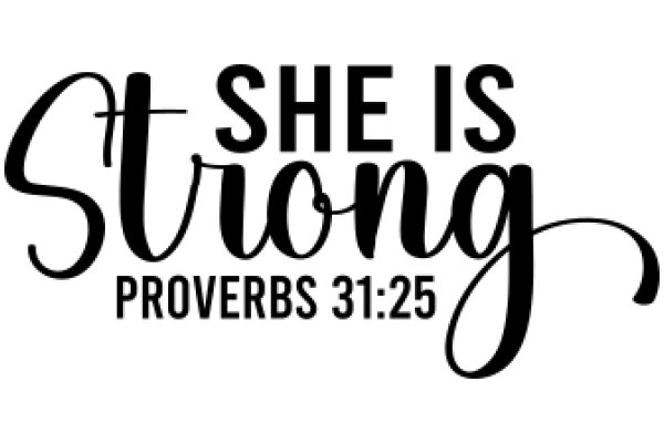 She is Strong: Proverbs 31:25