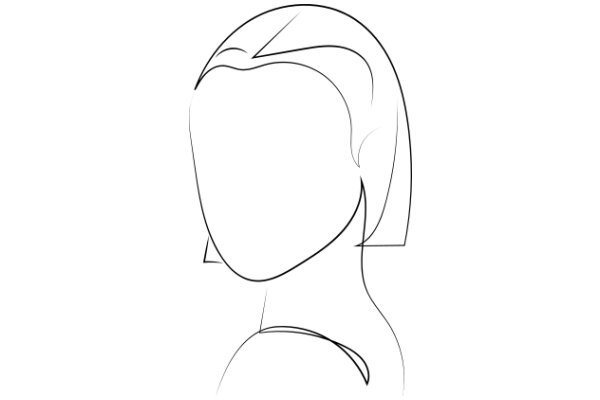 A Simple Line Drawing of a Head