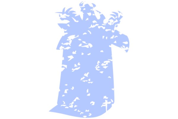 Silhouette of a Person and a Bird in a Blue Background