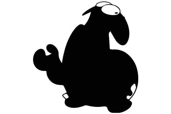 A Silhouette of a Character with a Surprised Expression