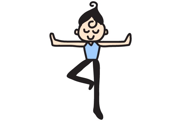 A Cartoon Character in a Meditative Pose