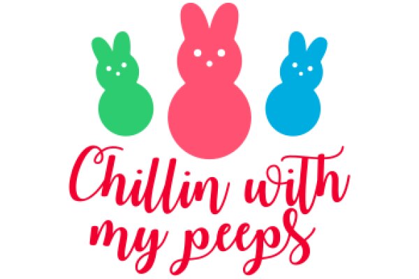 Chillin' with My Peeps: A Playful Display of Easter Bunnies and Easter Eggs