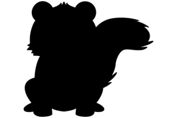 Silhouette of a Cute, Fluffy Creature