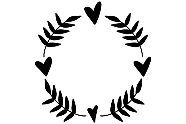 Art: A Circle of Leaves and Hearts