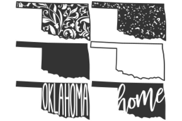 A Collection of State Silhouettes with the Word 'Home'