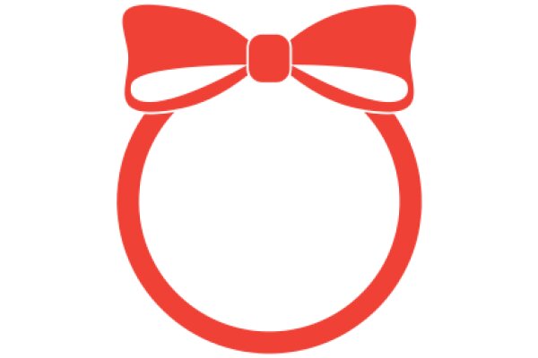 Stylish Red Bow with a Hole in the Center