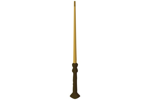 A Tall, Gold Candle with a Brown Base