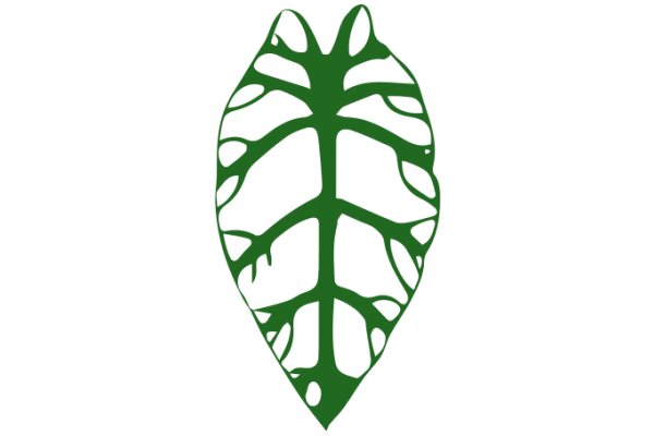 Stylized Green Leaf Design