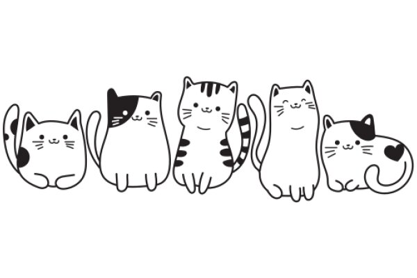 Feline Friends: A Lineup of Five Adorable Cats