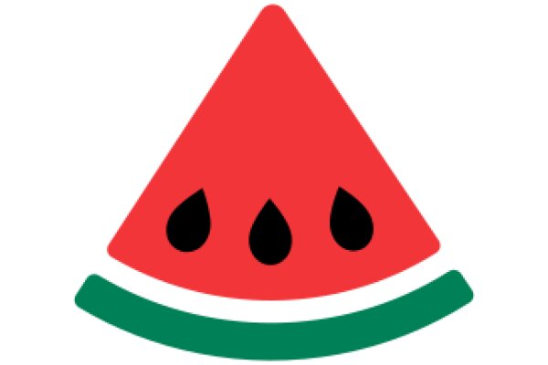 Vibrant Watermelon Icon with a Green Stem