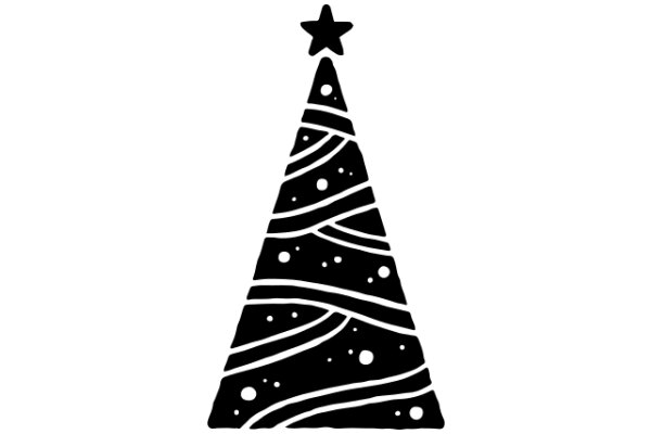 A Festive Christmas Tree Silhouette