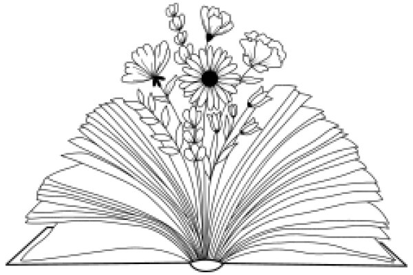 A Symphony of Nature: AFlower Bouquet and an Open Book