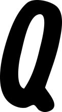 A Black and White Logo of the Letter 'Q'