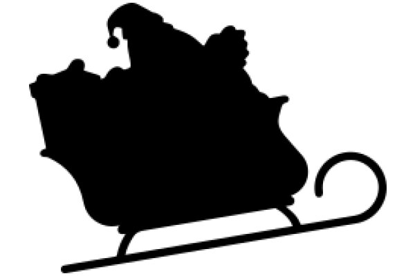 Silhouette of a Santa Claus Sleigh