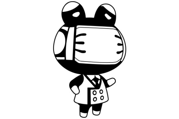 A Stylish Cartoon Character: A Frog with a Suit and Tie