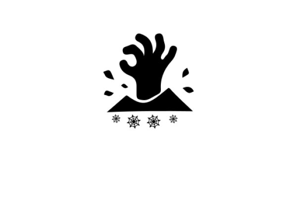 Stylized Illustration of a Hand and Mountain