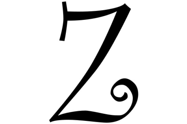 Stylized Letter 'Z' with a Swirl Design