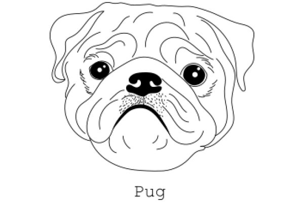 Pug: A Line Drawing