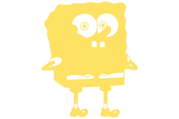 Simplified SpongeBob SquarePants Character: A Yellow Outline