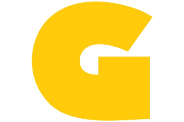 A Solid Yellow G on a White Background