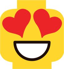 A Yellow Smiley Face with Red Heart Eyes