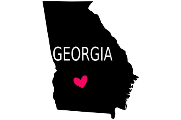 Georgia State Silhouette with a Heart