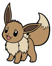 Adorable Cartoon Eevee with a Big Smile