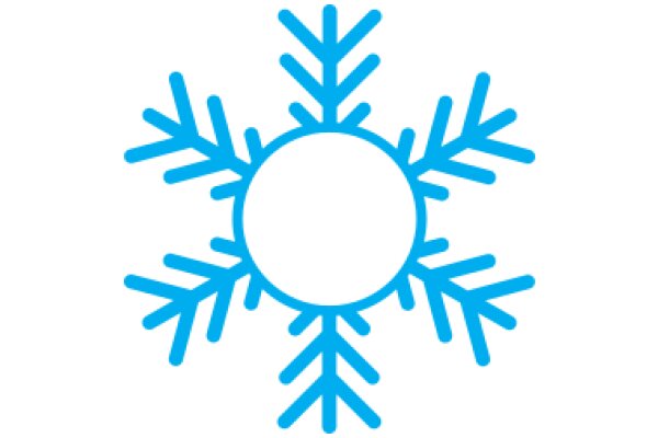 Stylized Blue Snowflake Design