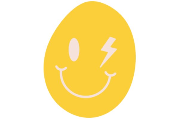 A Smiling Yellow Egg with a Lightning Bolt