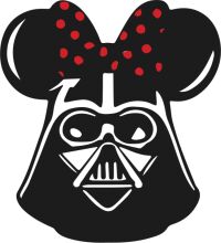 Darth Vader's Playful Side: A Black and White Logo