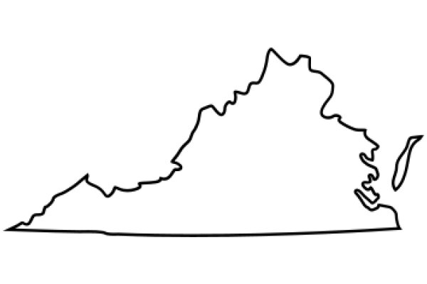 Simplified Outline of a Mountainous Region