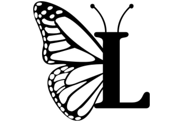 Stylized Butterfly Logo with Letter 'L'