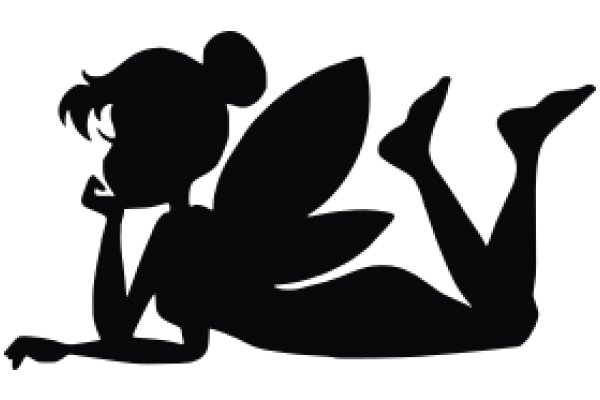 Silhouette of a Fairy with a Thoughtful Expression