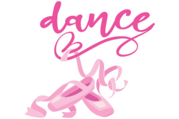 Dance: A Pink Ballet Shoe with a Curly Ribbon