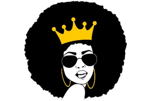 Stylish and Confident: AWoman with a Crown and Sunglasses