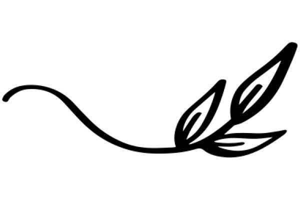 Simplicity in Design: A Line Drawing of a Leaf