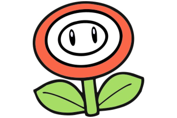 Vibrant Cartoon Flower with a Smiling Face