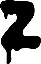 Silhouette of a Z with a Dripping from the Top