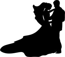 A Silhouette of a Couple's Embrace