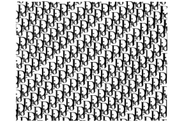 Pattern of D's on a White Background