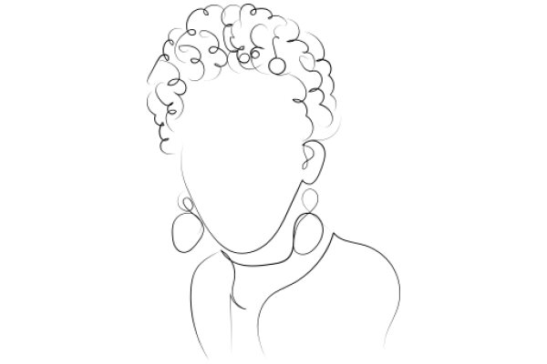 A Portrait of a Person with Curly Hair and Earrings